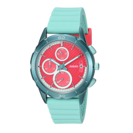 Horlogeband Fossil ES4171 Silicoon Mintgroen 20mm